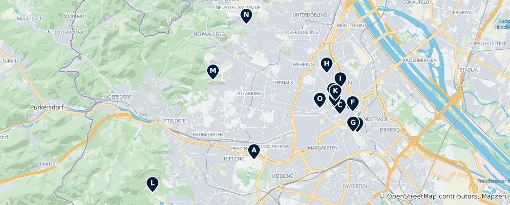 Mapa Císařské hrady a zámky