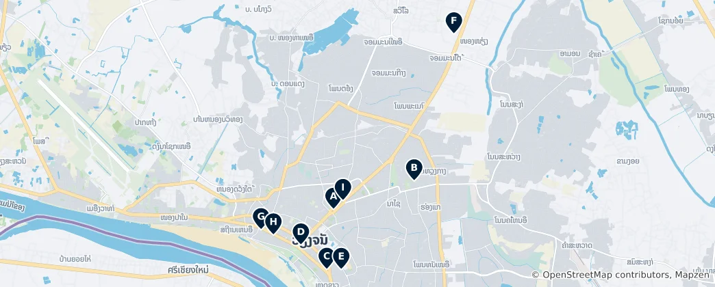 Mapa Vientiane Prefecture Essentials