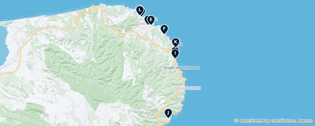 Mapa Top Campsites & Caravan Parks