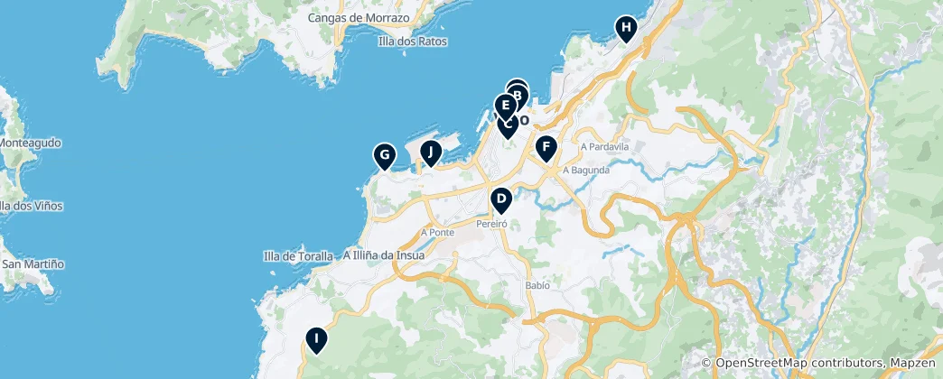 Mapa Parks and Gardens