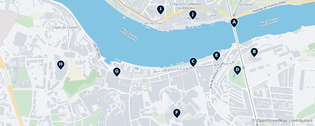 Mapa De Imprescindibles de Vila Nova de Gaia