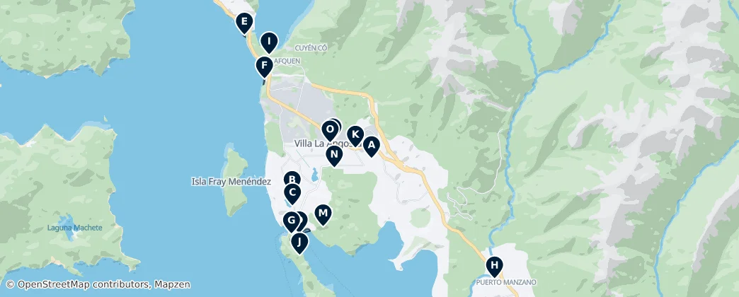 Villa La Angostura Highlights — Map