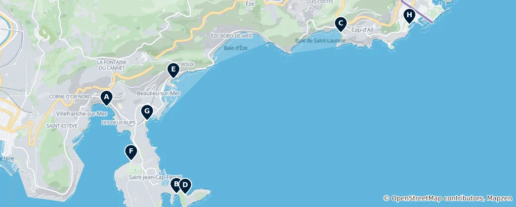 Map of Beautiful Beaches