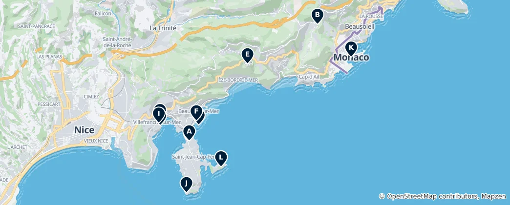 Mapa De Riviera Heritage Trail