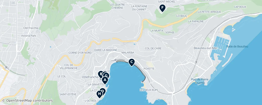 Villefranche-sur-Mer Essentials – Mapa
