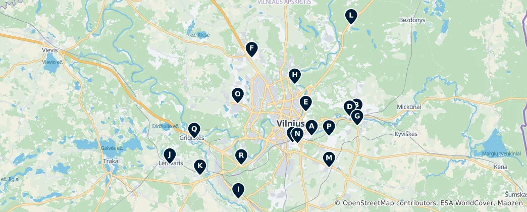 Vilnius Religious Sites 지도