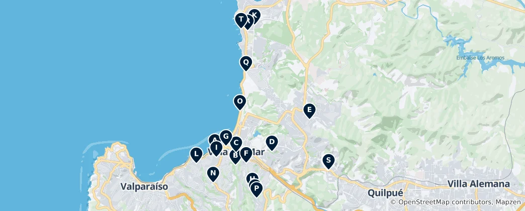 Mapa Parks and Gardens