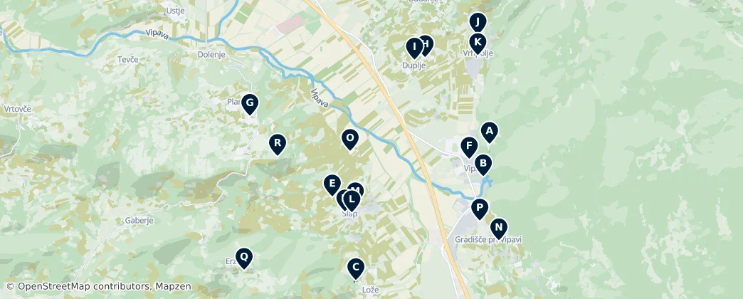 Vipava's Essential Treasures — Mapa