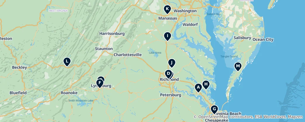 Mappa di Historic Christian Sites