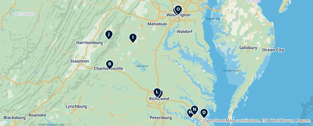 Map of Virginia's Essential Journey