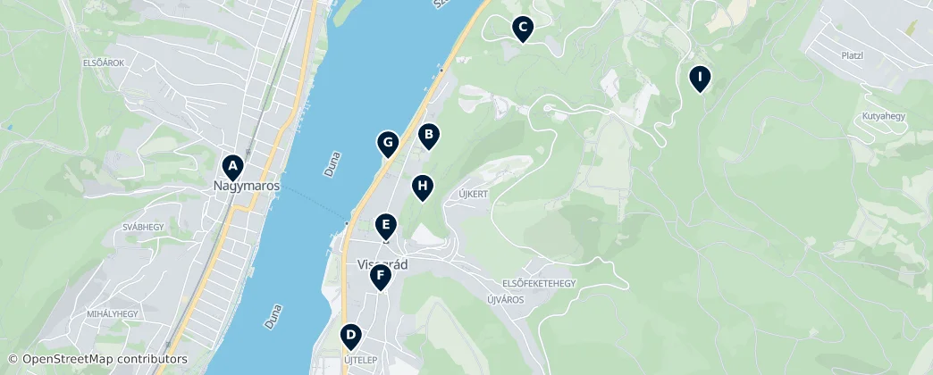 Religious Sites in Visegrád — Térkép