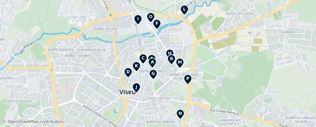 Viseu's Historic Treasures — mapa