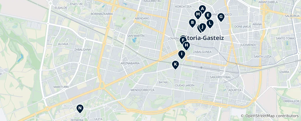 Mapa Vitoria-Gasteiz Must-Sees