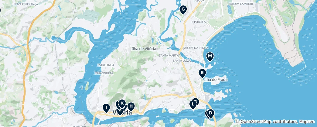 Mapa Ilha de Vitória's Absolute Essentials