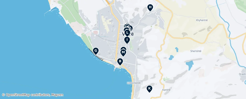 Vlorë Essentials — Karte
