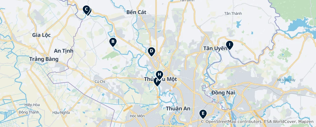 Mapa Bình Dương Essentials