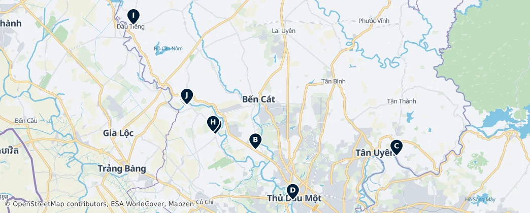 Mapa Hidden Gems of Cu Chi & Binh Duong