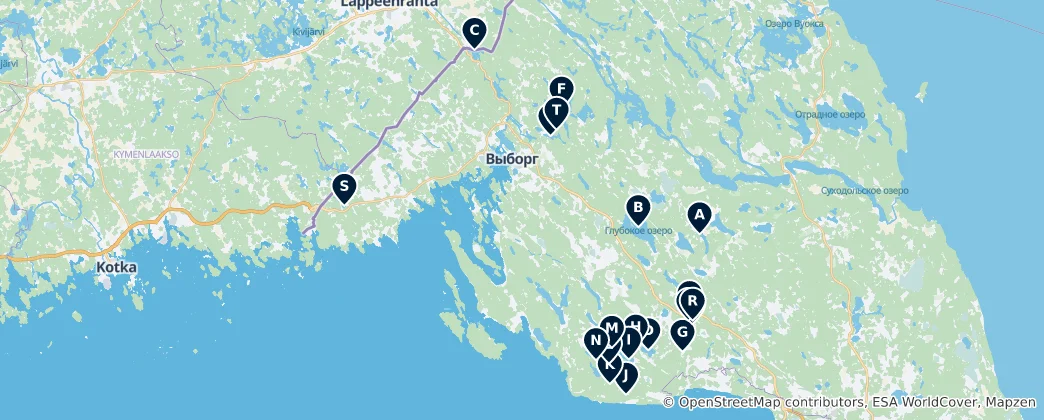 Mapa Lakes and Wetlands