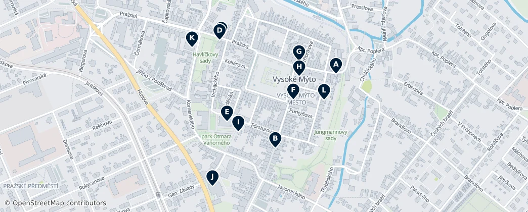 Vysoké Mýto's Essential Gates and Heritage — Mappa