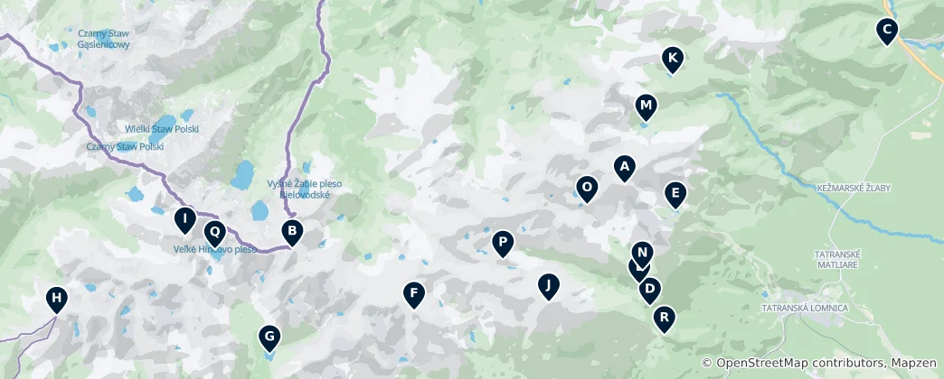 Map of Best of High Tatras