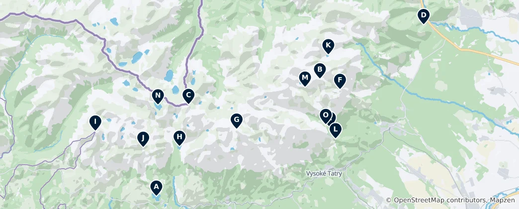 Mapa High Tatras Essentials