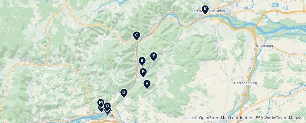 Map of Wachau Cultural Landscape: Absolute Essentials