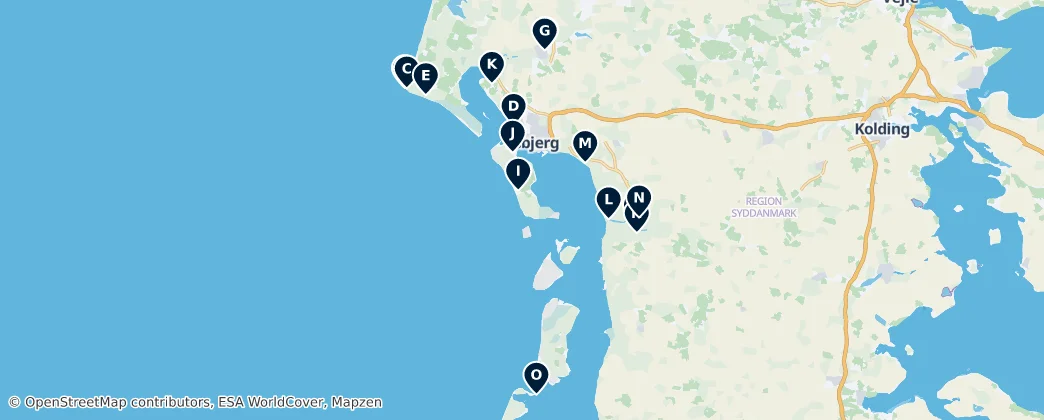 Mapa Coastal Nature & Recreation