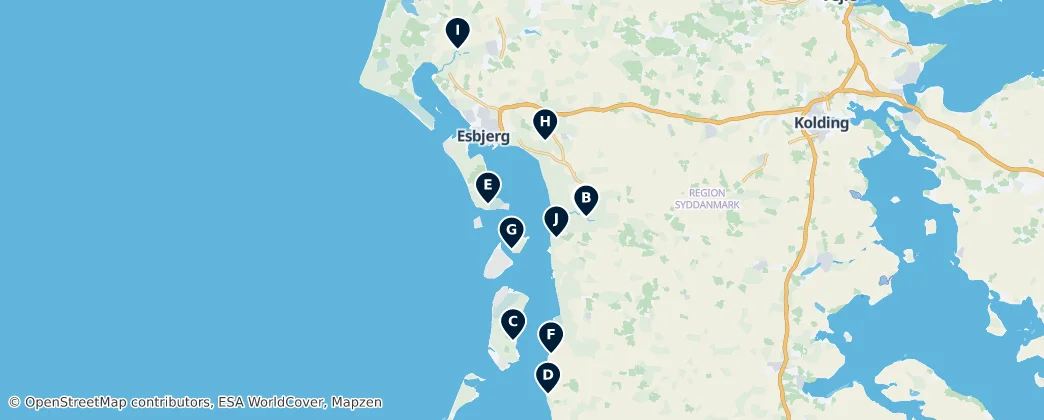 Carte de Historic Churches of the Wadden Sea Region