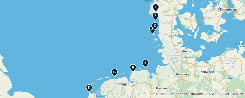 Carte de Coastal Museums & Aquariums