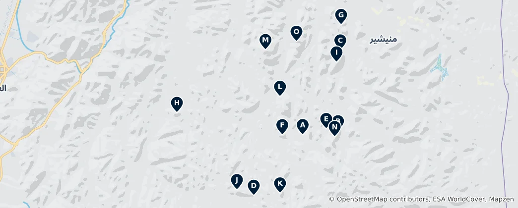 Mappa di Wadi Rum Viewpoints & Peaks
