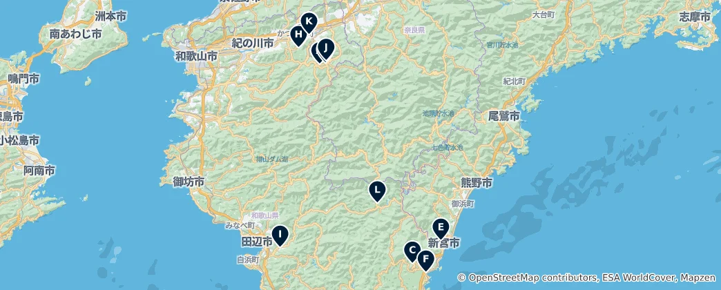 Karte von Sacred Shrines and Temples