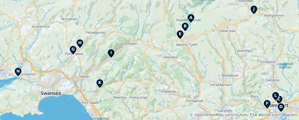 Map of Bridges and Aqueducts