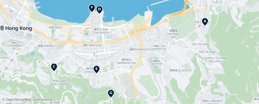 Map of Hong Kong Heritage and Landmarks