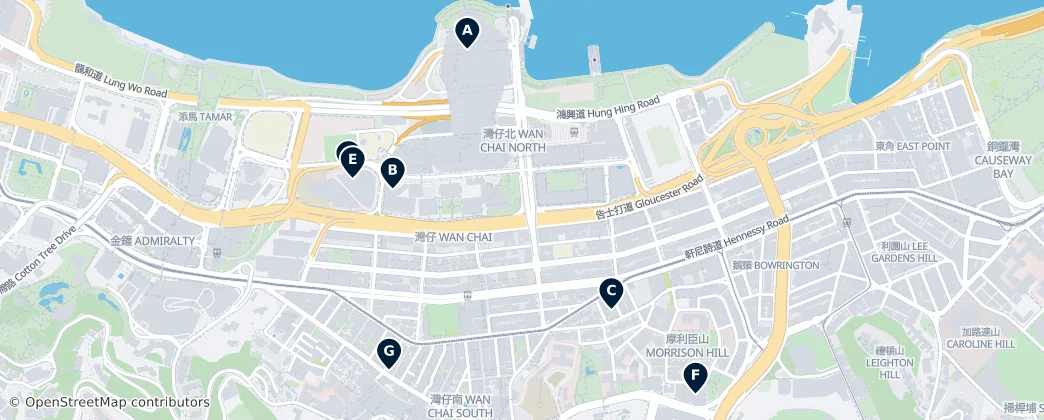 Map of Hong Kong's Art and Culture Hubs