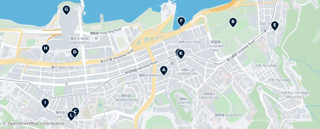 Map of Wan Chai District Unmissables