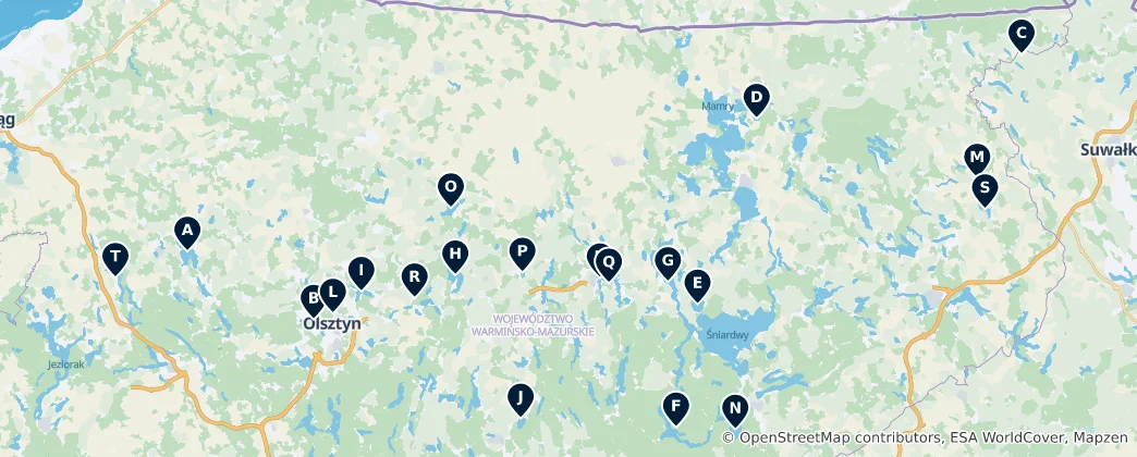 Map of Lakeside Escapes