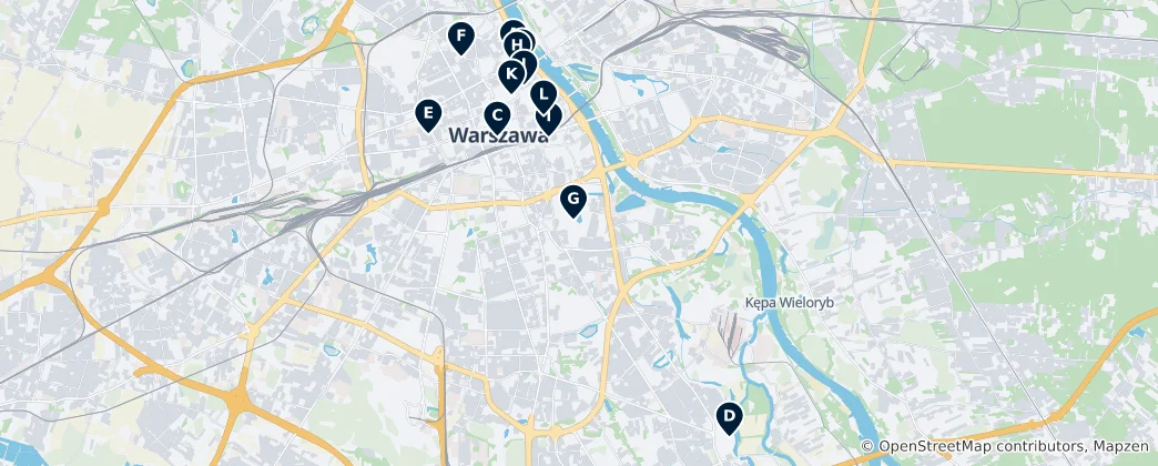 Mapa Warsaw Essentials