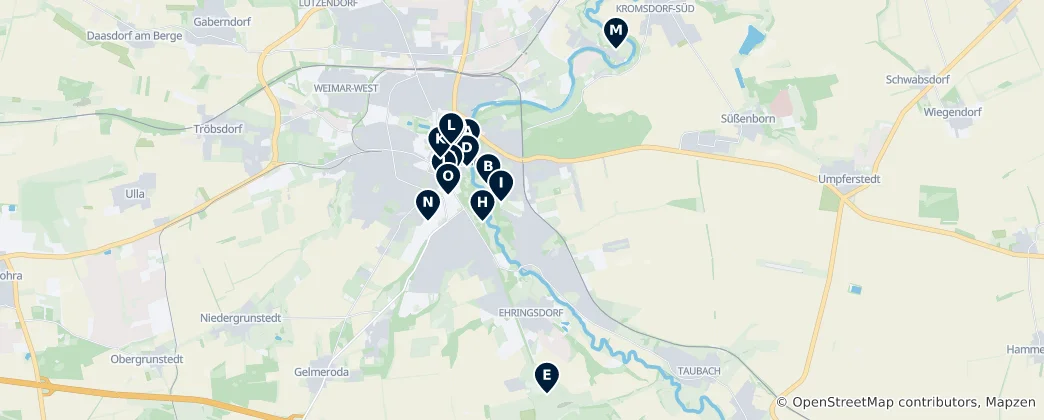 UNESCO World Heritage in Weimar 地图