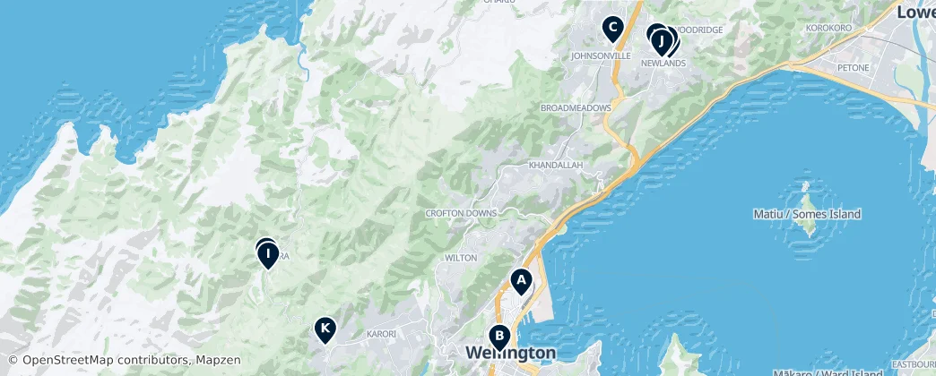 Mapa Notable Places of Worship