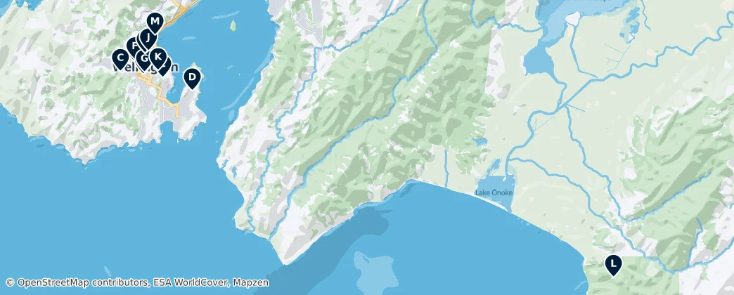 Map of Wellington Region: Unmissable Highlights