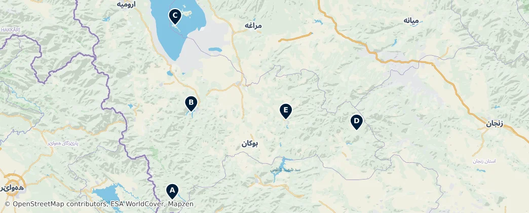 West Azarbaijan Nature – Mapa
