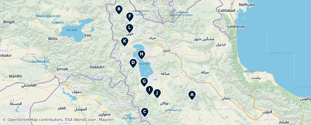 West Azarbaijan Province Essentials – Mapa
