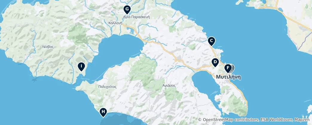 Mappa di Lesbos Editor's Choice