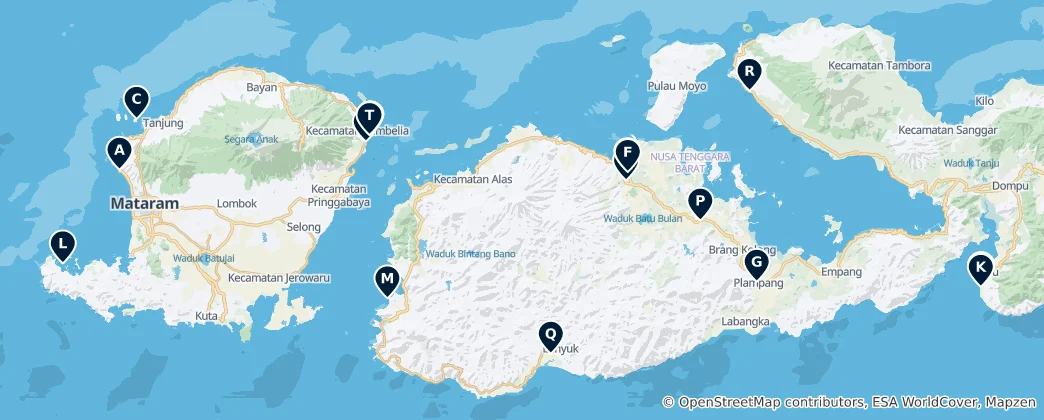 Mapa Featured Accommodations