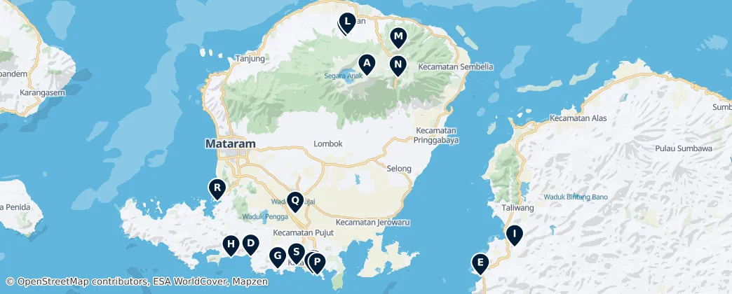 Map of West Nusa Tenggara's Absolute Must-Sees