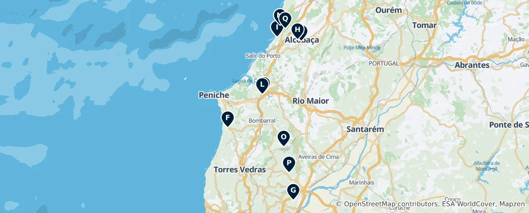 Mapa Portugal's Sacred Heritage
