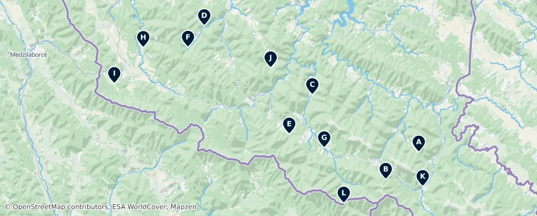 Mountain Huts & Shelters — Carte