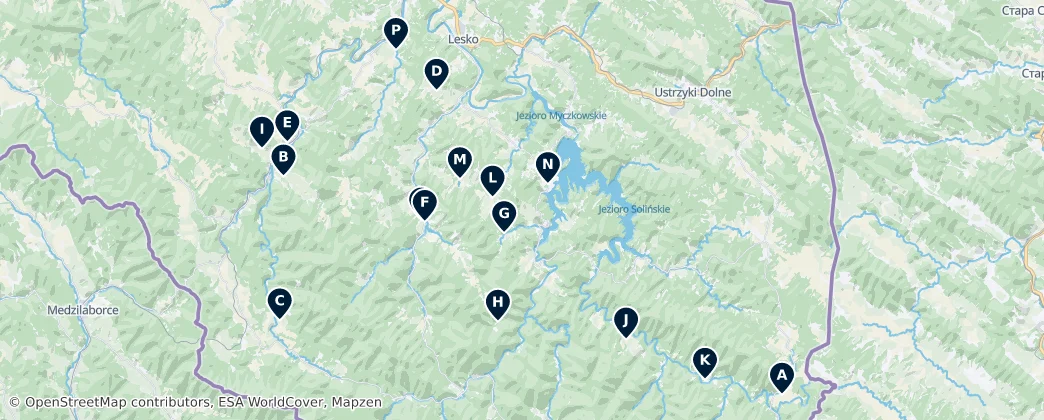 Religious Heritage of Bieszczady — Karte