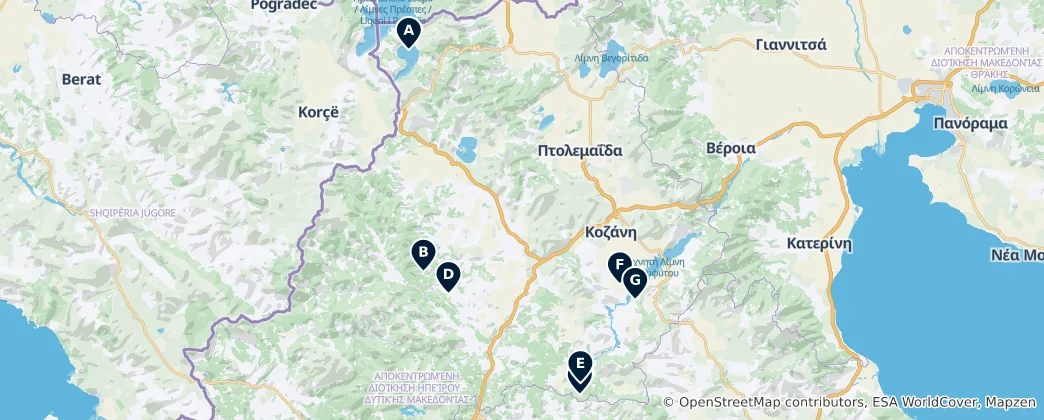 Mapa Historic Churches and Monasteries