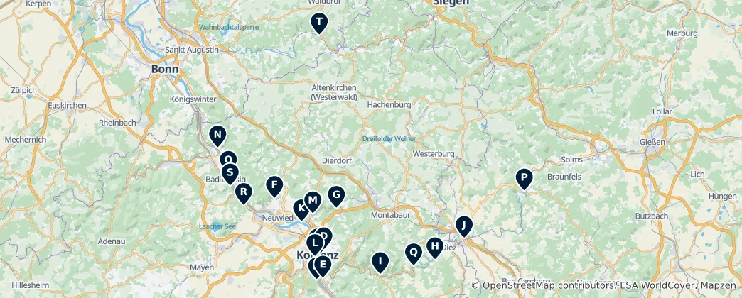 Map of Castles and Ruins